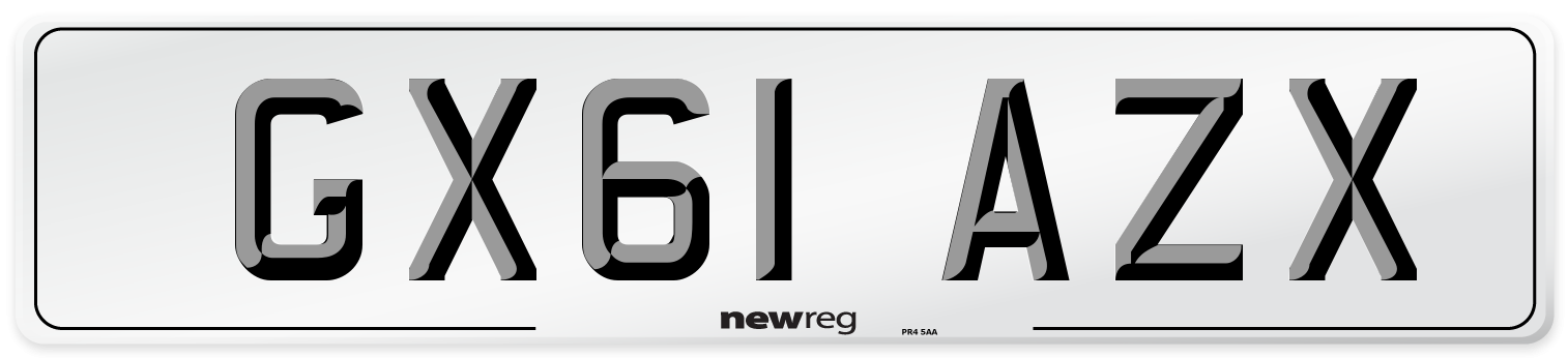 GX61 AZX Number Plate from New Reg